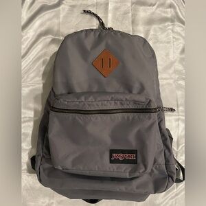 JanSport Classic Gray Backpack with lash tab